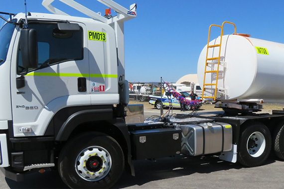 Photo of semi water tanker